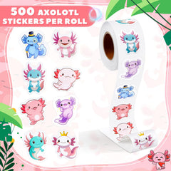Axolotl theme enhances party favors and DIY projects with adorable, kid-friendly appeal.