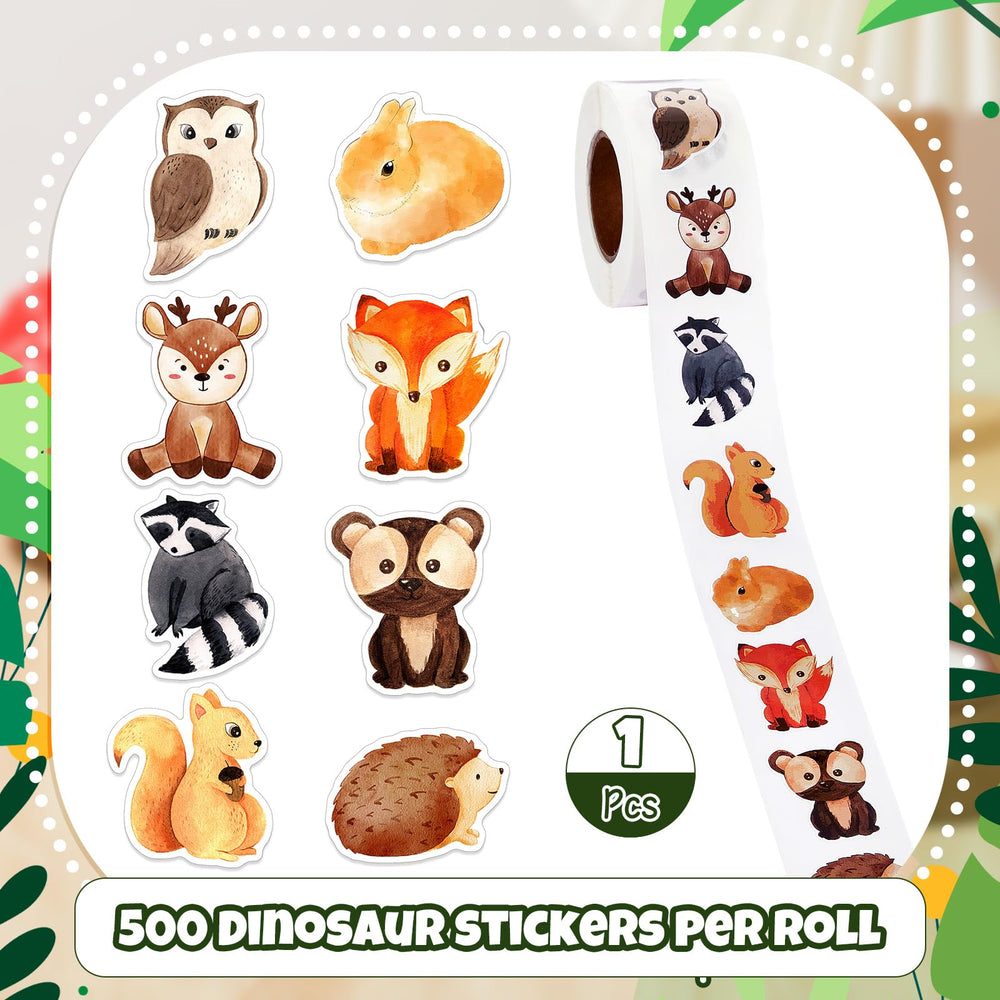 Qeeenar stickers on gift wrap elevate presents with playful woodland accents.