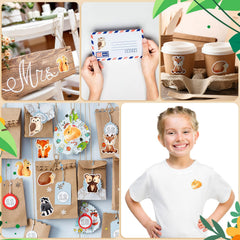 Qeeenar forest animal stickers are easy to peel and stick.