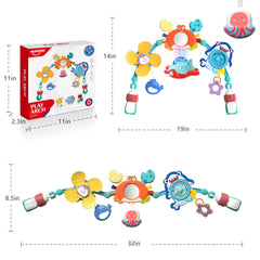 Qesfir travel-friendly baby arch enhances play on bassinets and cribs
