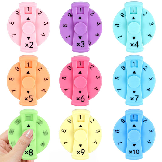 QETRABONE Math Spinner, colorful design supports quick multiplication practice.