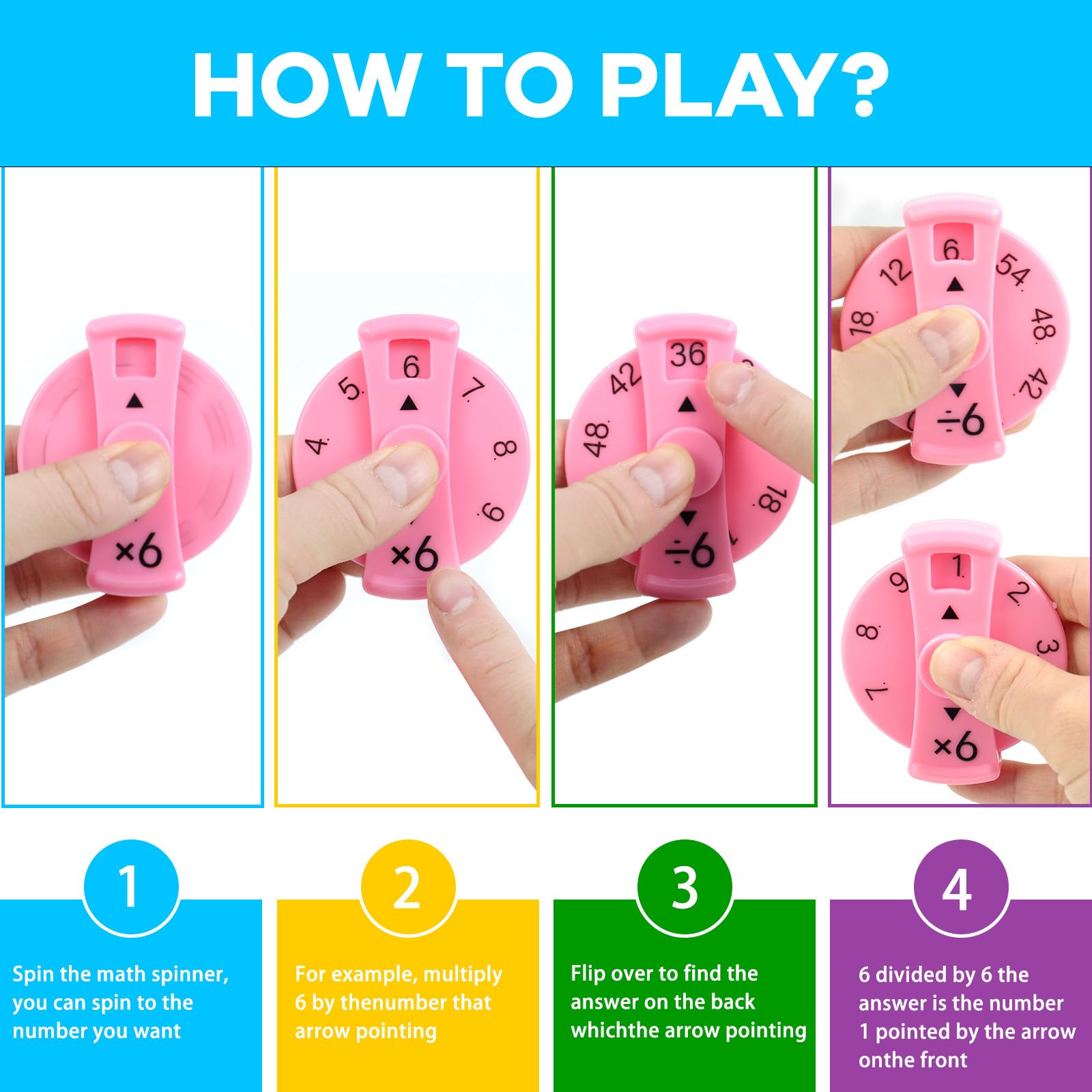 QETRABONE Math Spinner, compact case for learning anywhere.