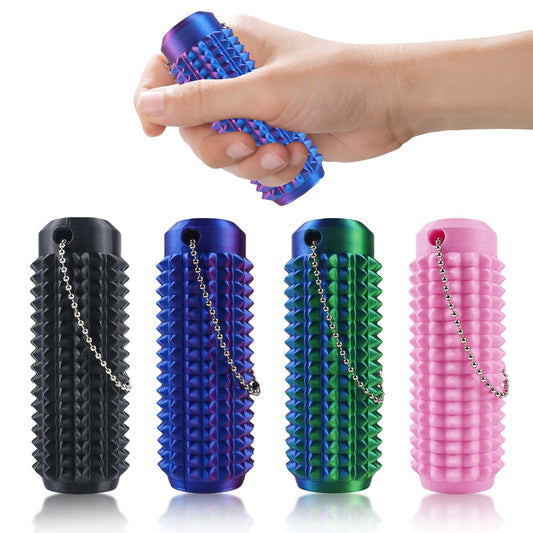 QETRABONE pain stim fidget keychain front view for discreet stress relief.