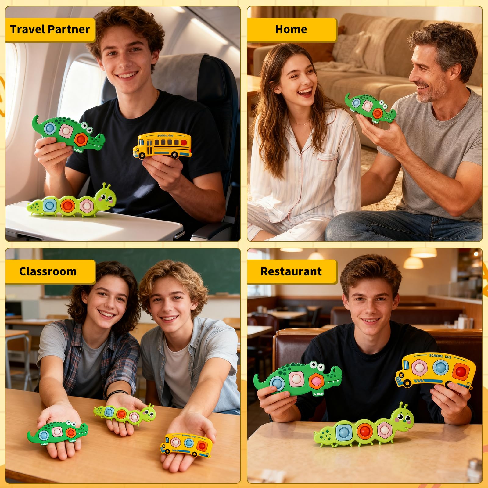 QETRABONE soft silicone bubbles, durable and safe sensory toy.