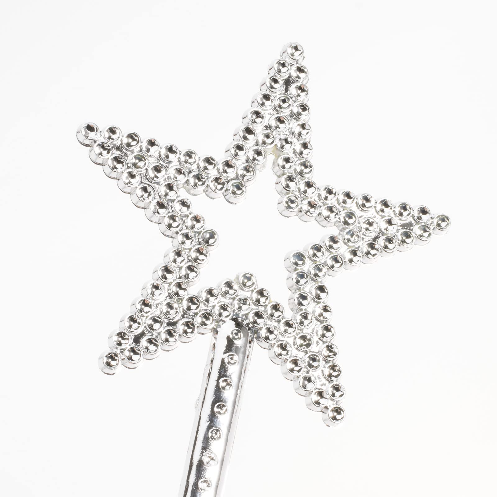 Qeuly Star Wand silver beads close-up highlighting sparkly accents.