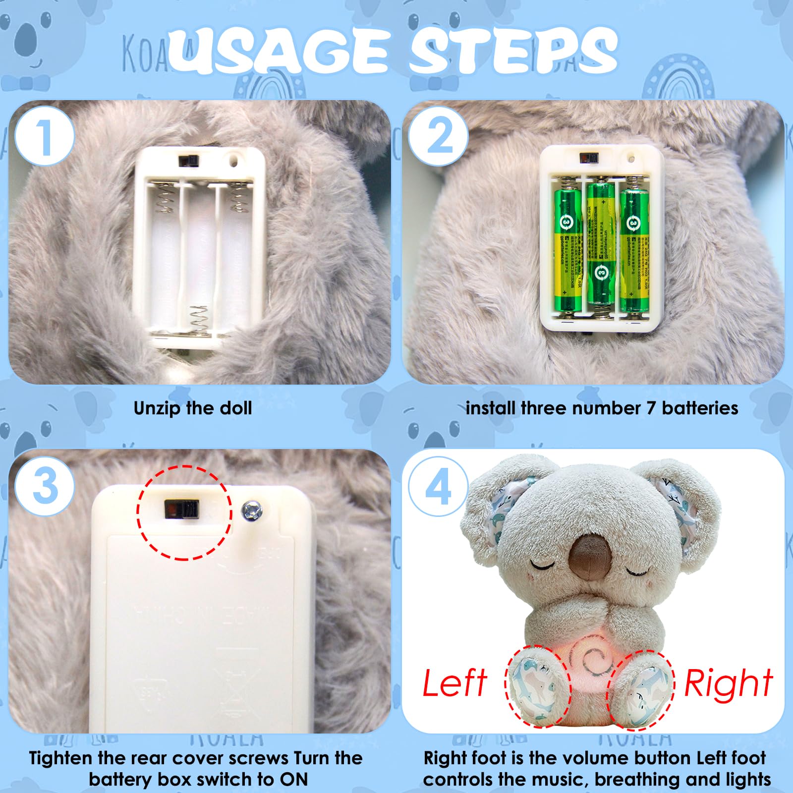QFCST Relief Koala compact plush ideal for home or travel.