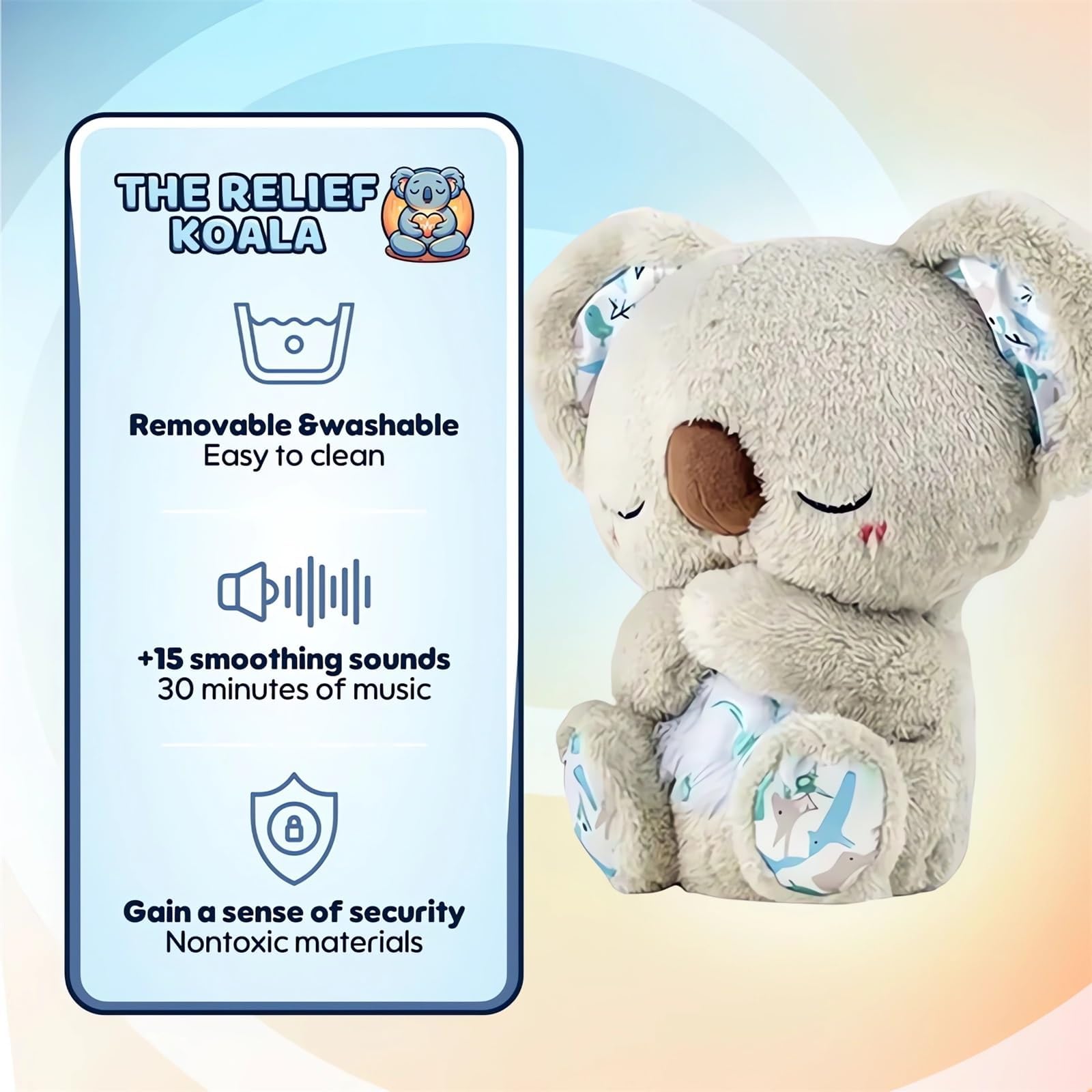 QFCST Relief Koala plush invites hugs for tactile comfort.