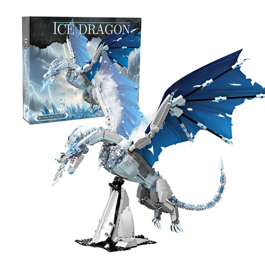 QFJ Ideas Ice Dragon Building Set full model for display and collection