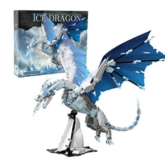 QFJ Ideas Ice Dragon Building Set full model for display and collection