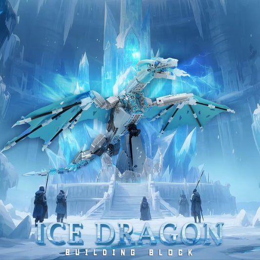 QFJ Ice Dragon with wings extended in dramatic pose