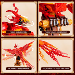 QFJ Moc Fire Phoenix is LEGO-compatible for versatile STEM building