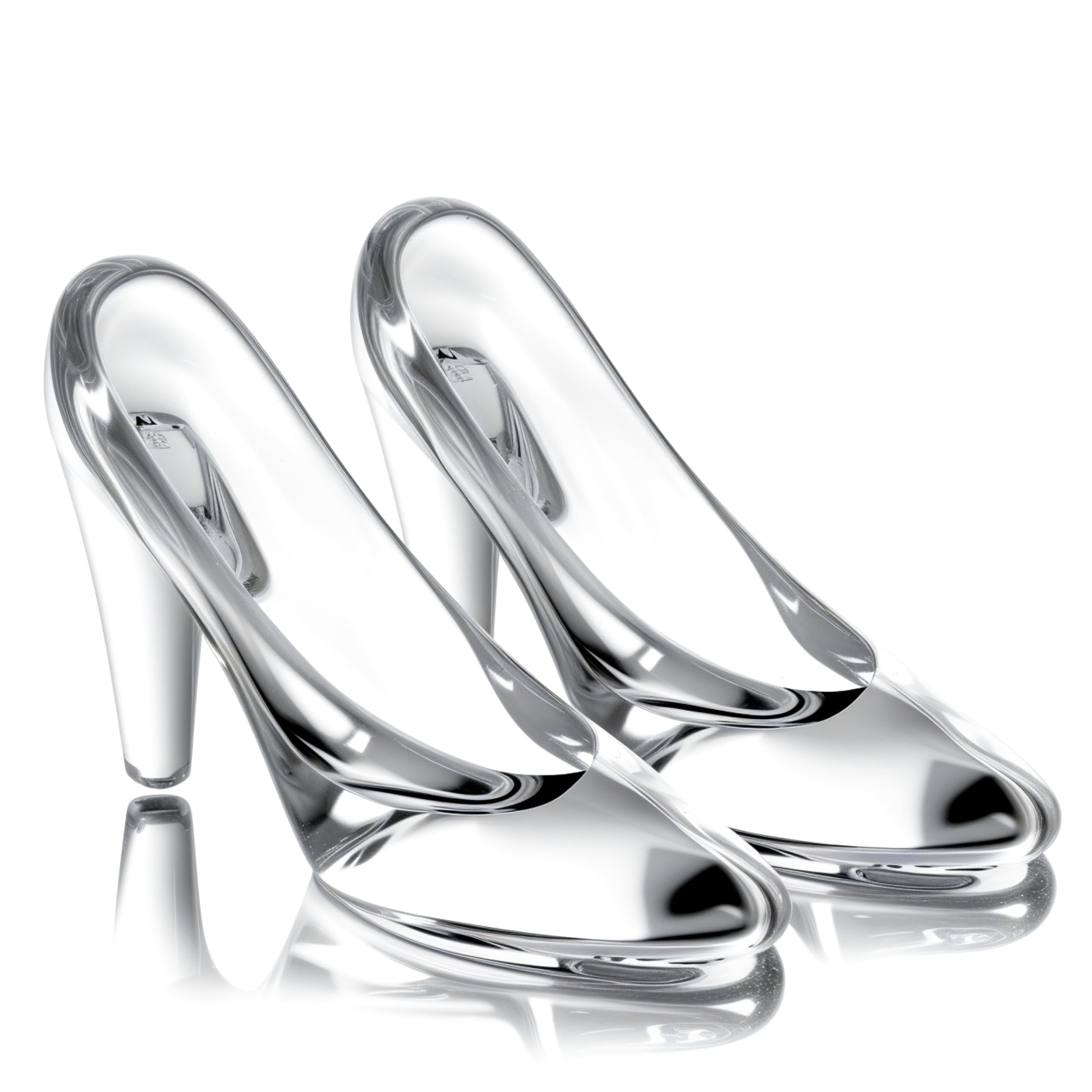 QFkris two-pack clear Cinderella slipper for sparkling princess room decor