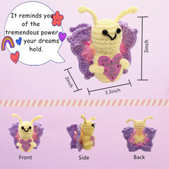 QHARIX handmade emotional butterfly plush adds cozy motivation
