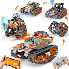 QHECTTY 5-in-1 tank model with remote control for immersive STEM play