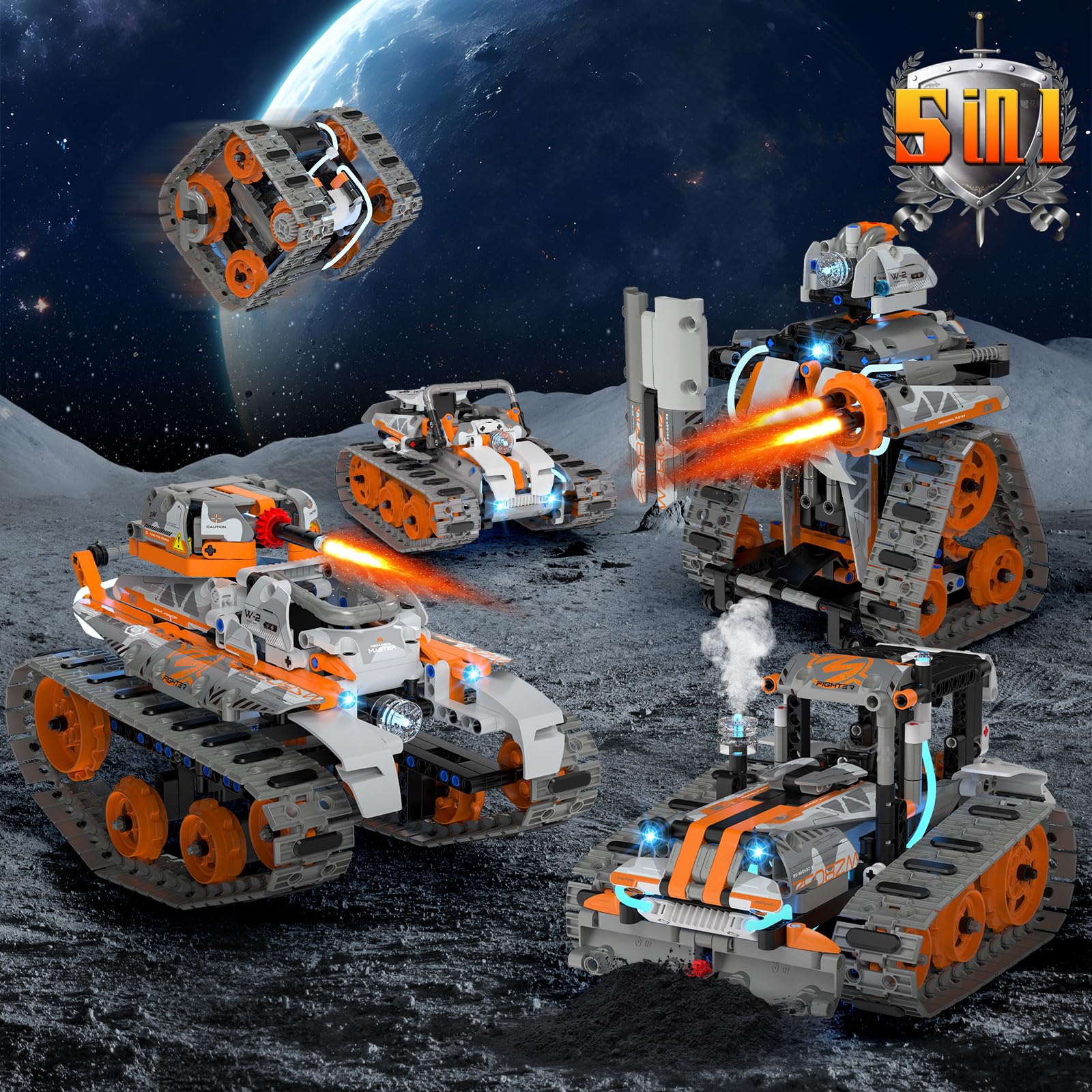 QHECTTY armed mecha robot model with app guidance for creative learning