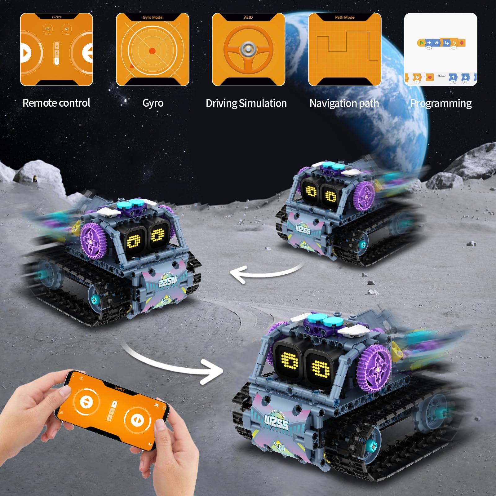 QHECTTY Model B 360° dump-truck robot enables stunt driving.