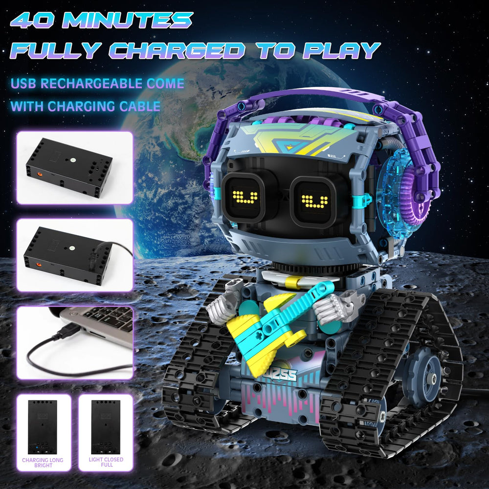QHECTTY Model C road roller robot offers construction-themed play.