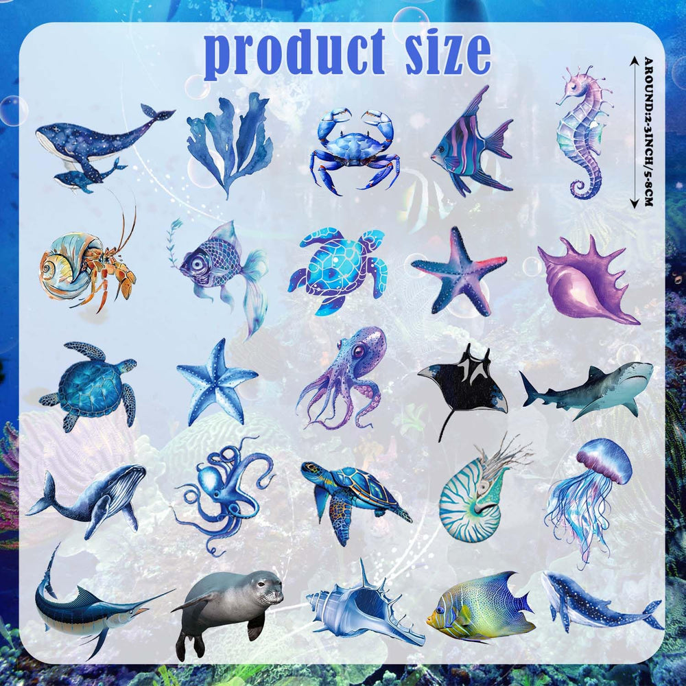 qhqqwzxqc ocean animal stickers: dolphins for skateboards and party decor.
