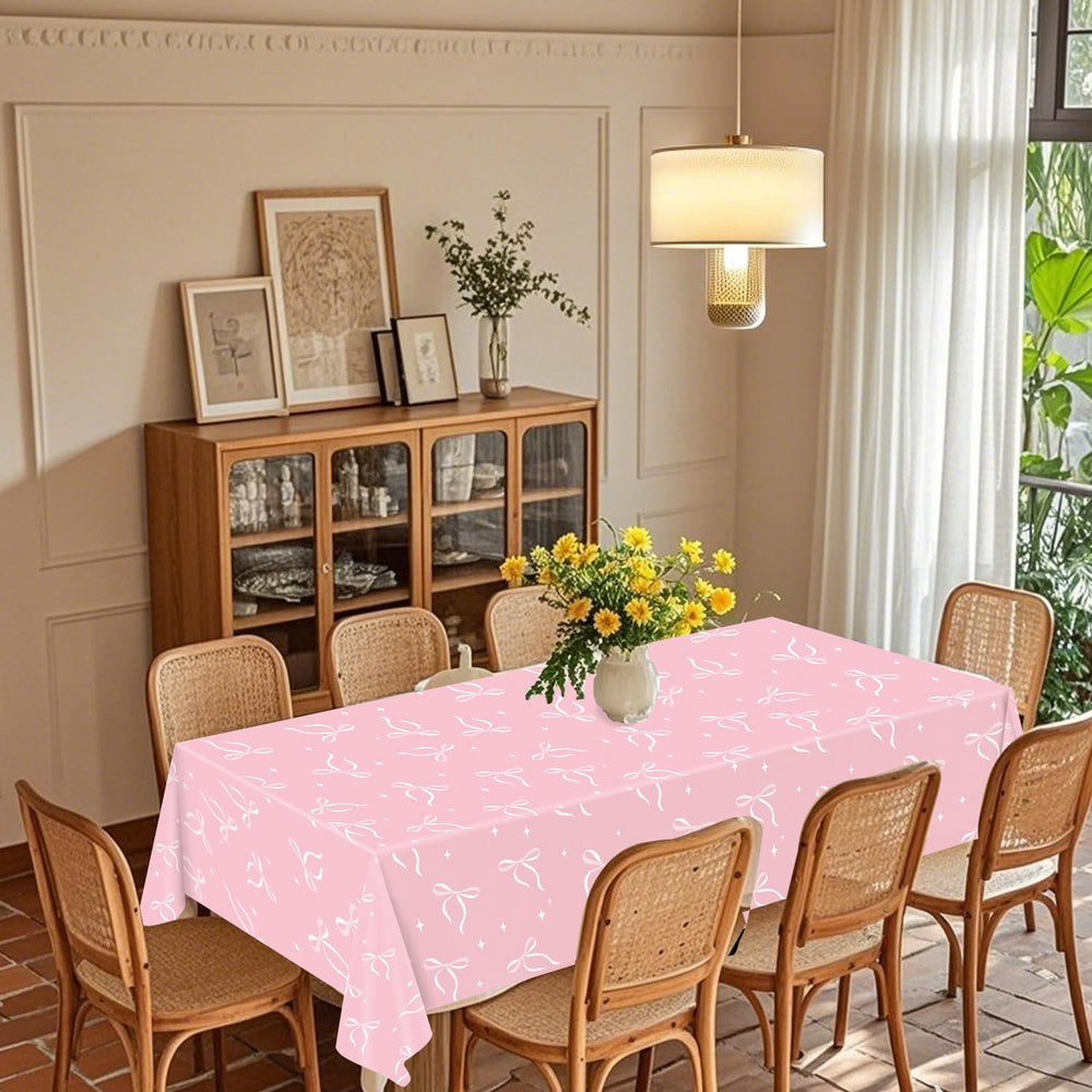 QIYANPAX durable plastic tablecloth stays soft, lightweight, and fade-resistant for reuse.