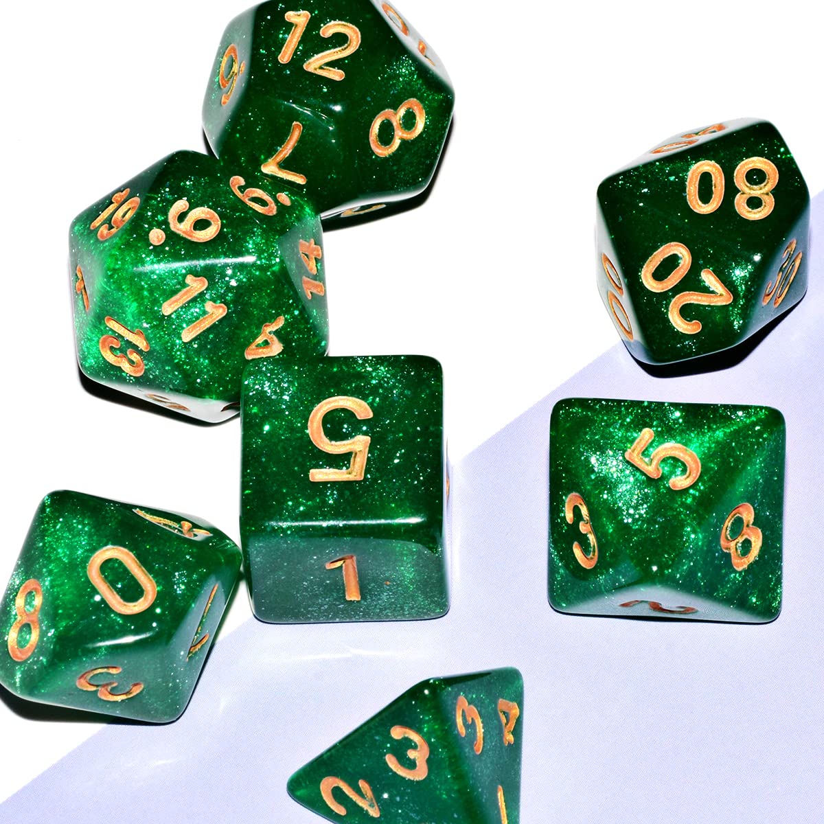 QiAN SiMAi Galaxy dice in play during a tabletop session