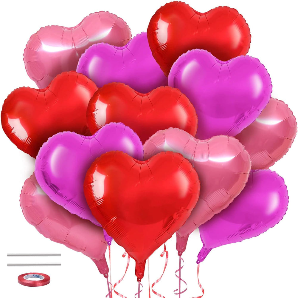 QianYa pink heart balloons for romantic Valentine’s Day décor