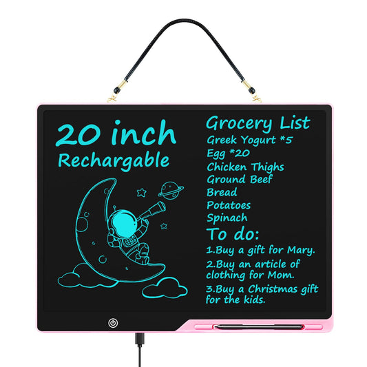 QIAOBUQI 20inch LCD writing tablet front view offers expansive drawing space