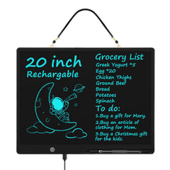 QIAOBUQI 20-inch LCD writing tablet front view for immersive drawing and note-taking at home