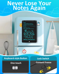 QIAOBUQI bigger-screen LCD tablet enables clear kid doodles.