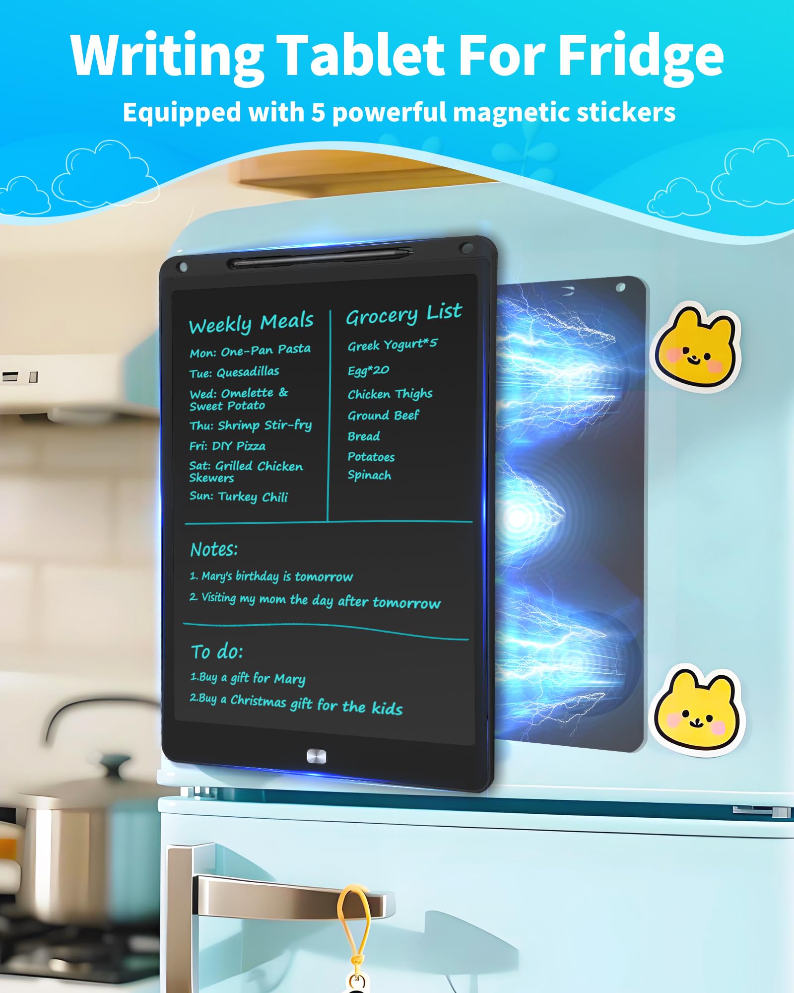 QIAOBUQI erase button and lock switch keep notes secure.