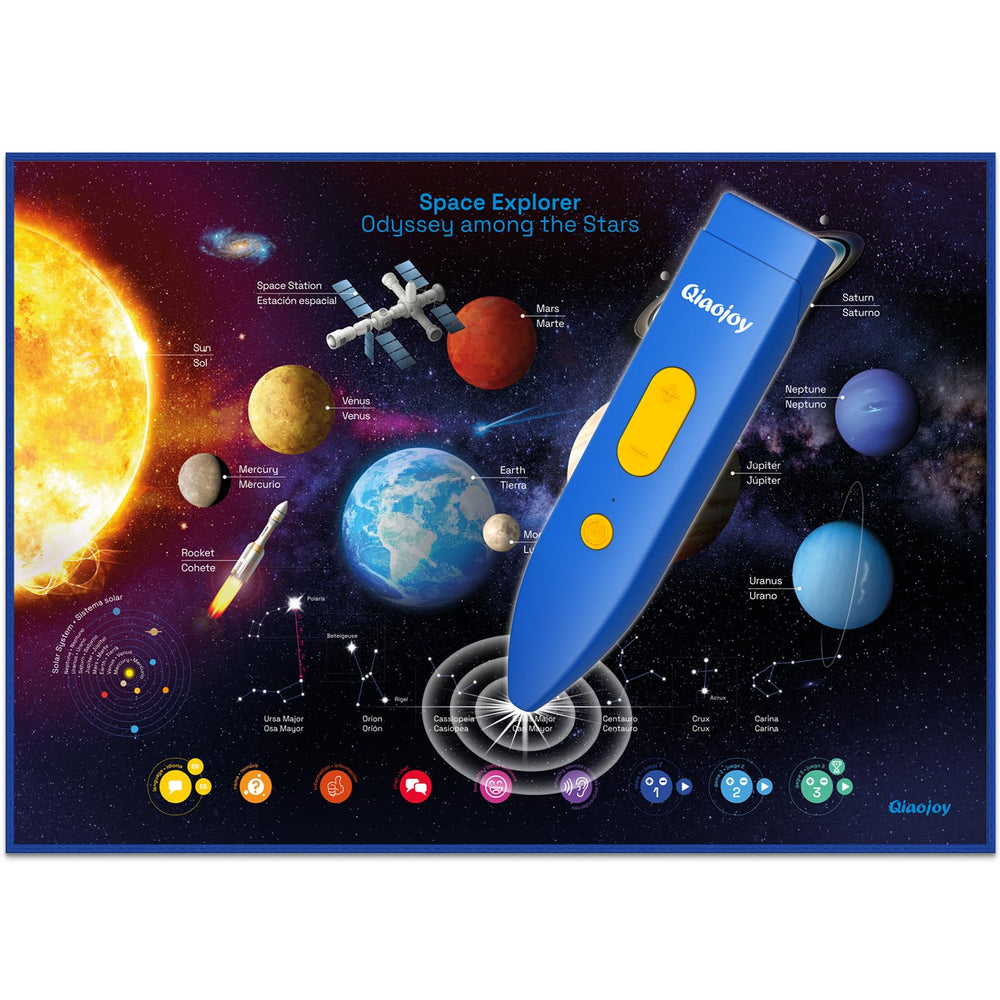 Qiaojoy bilingual solar system poster main view for engaging home learning