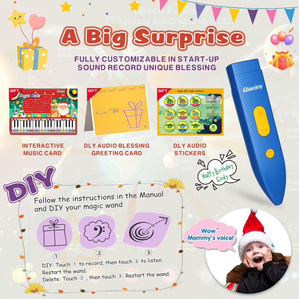 Qiaojoy customizable audio pen records stories and messages