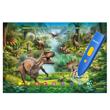 Qiaojoy dinosaur poster interactive module with touch storytelling for kids