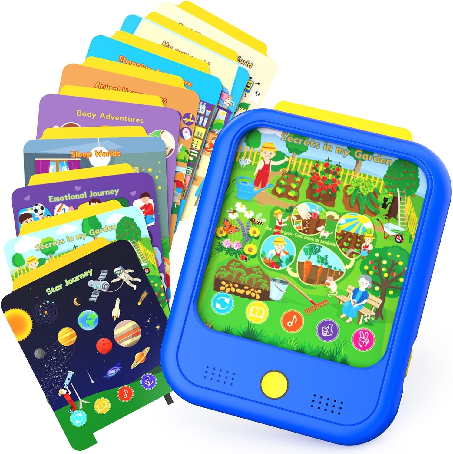 Qiaojoy kids learning tablet front view for engaging early literacy