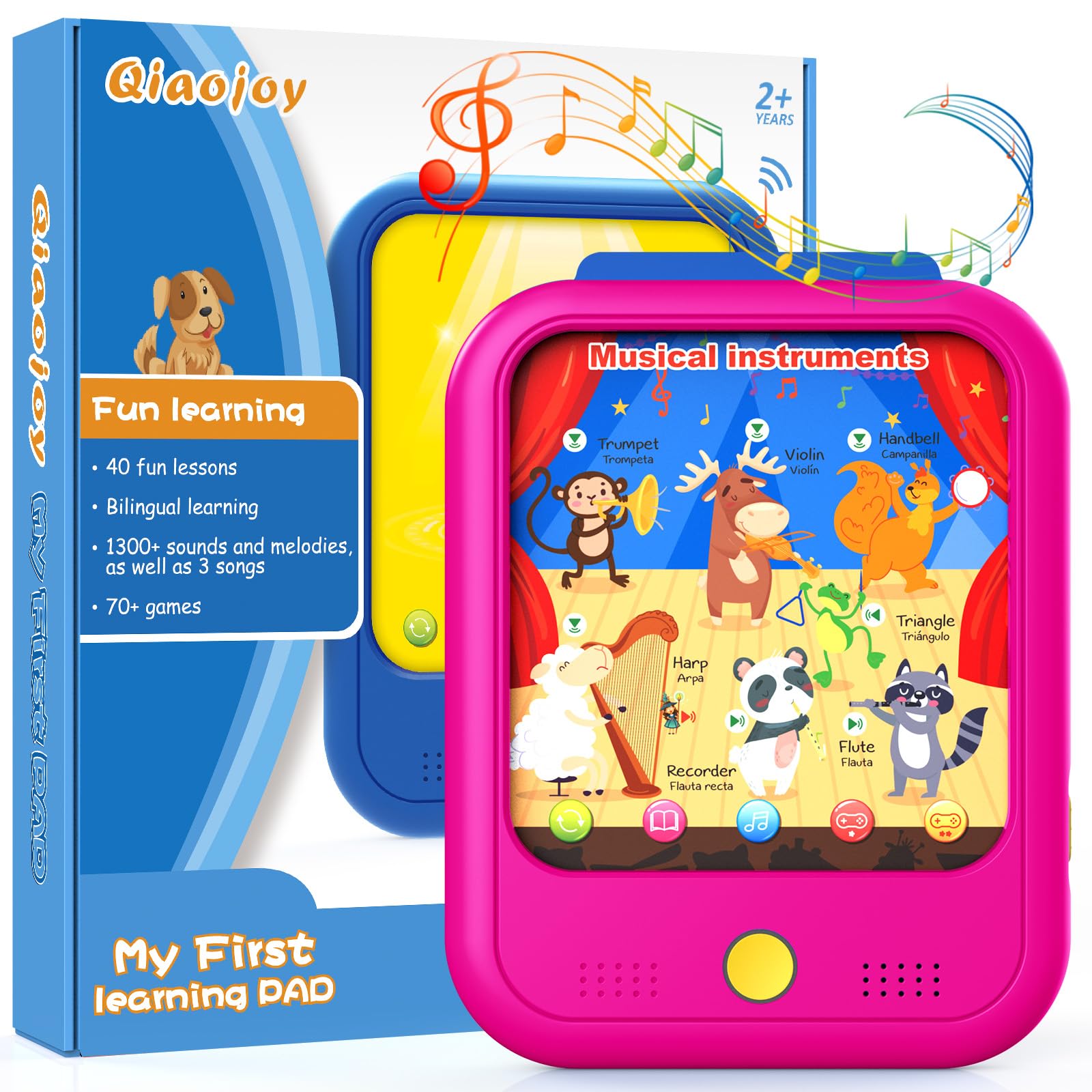 Qiaojoy tablet with interactive cards featuring a talking witch to spark curiosity