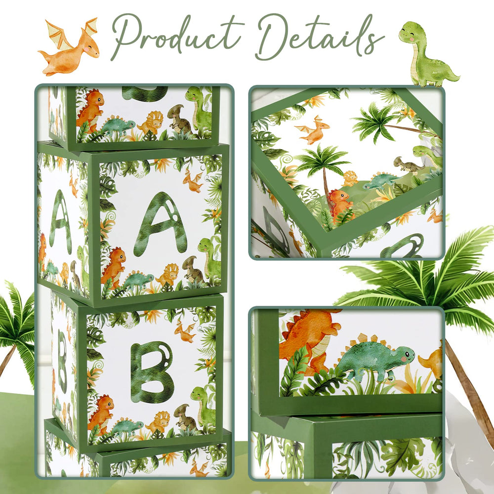QIFU dinosaur baby box display suited for baby shower setup