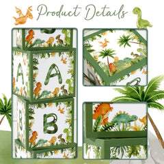 QIFU dinosaur baby box display suited for baby shower setup