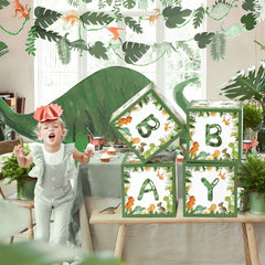 QIFU green jungle box ideal for boys birthday party decor