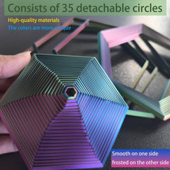 QIGGJJ Fractal Fidget Hexagon spinning action supports focus and mindful play.