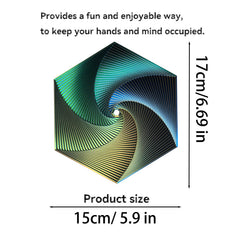 QIGGJJ Fractal Fidget Hexagon packaging image highlights gift-ready design.