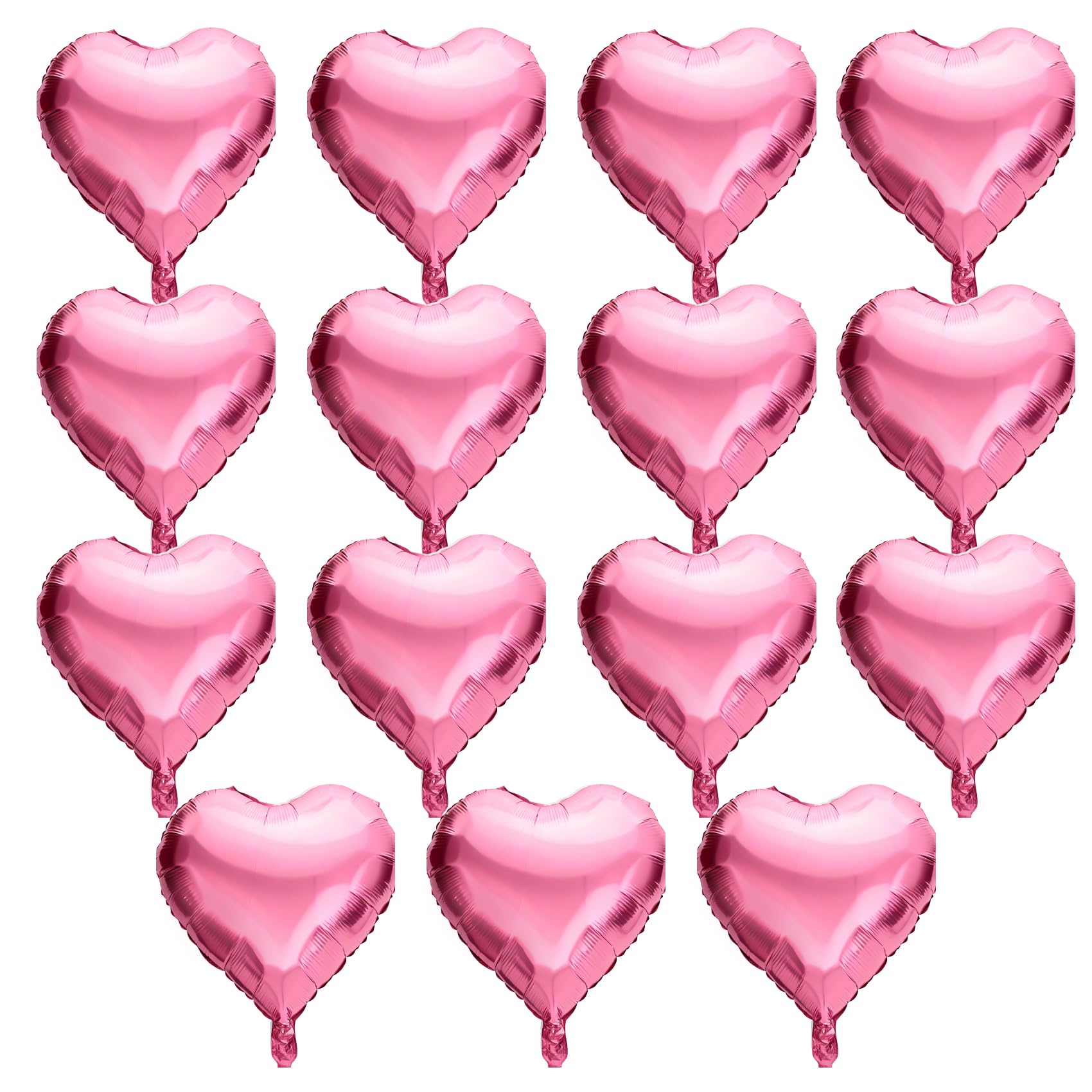 QIHOMPIB pink heart foil balloon for romantic Valentine decor.
