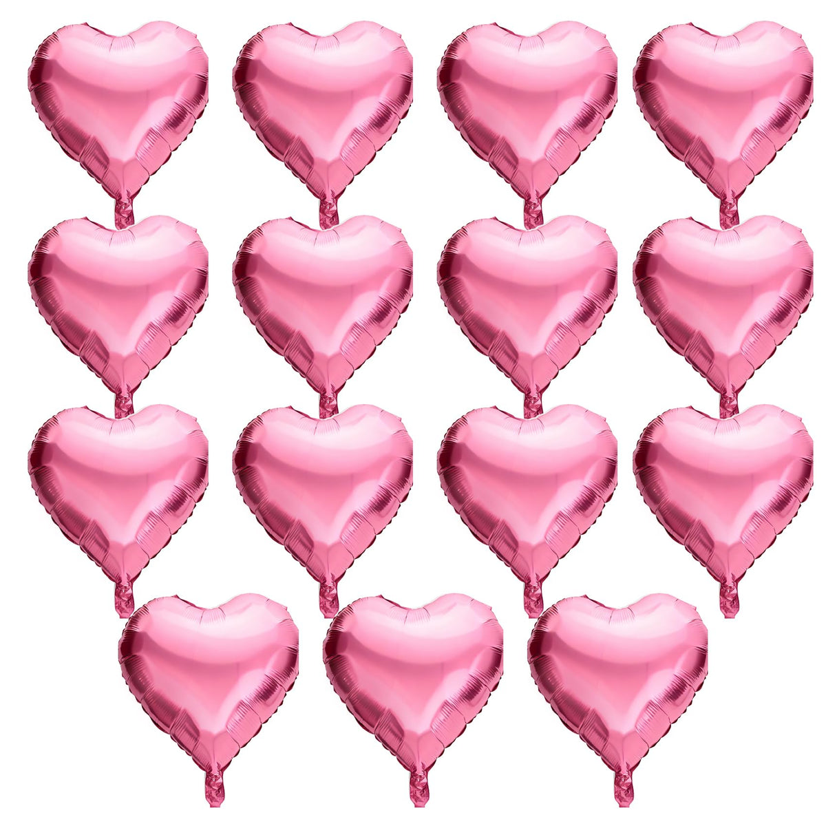 QIHOMPIB pink heart foil balloon for romantic Valentine decor.