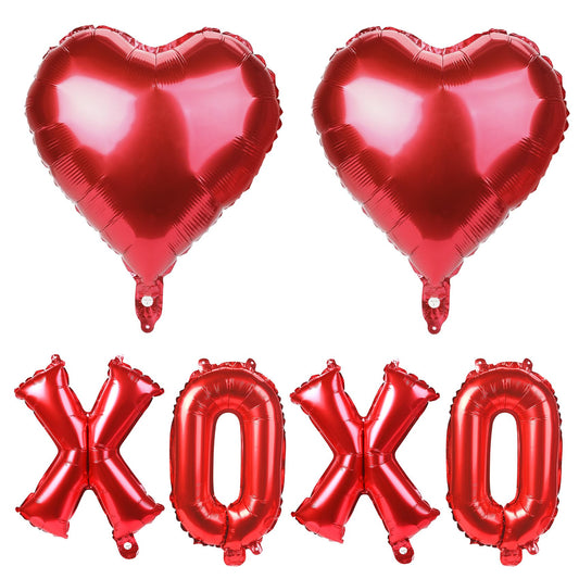 QIHOMPIB 16-inch red X balloon for bold Valentine decor and photo backdrops.