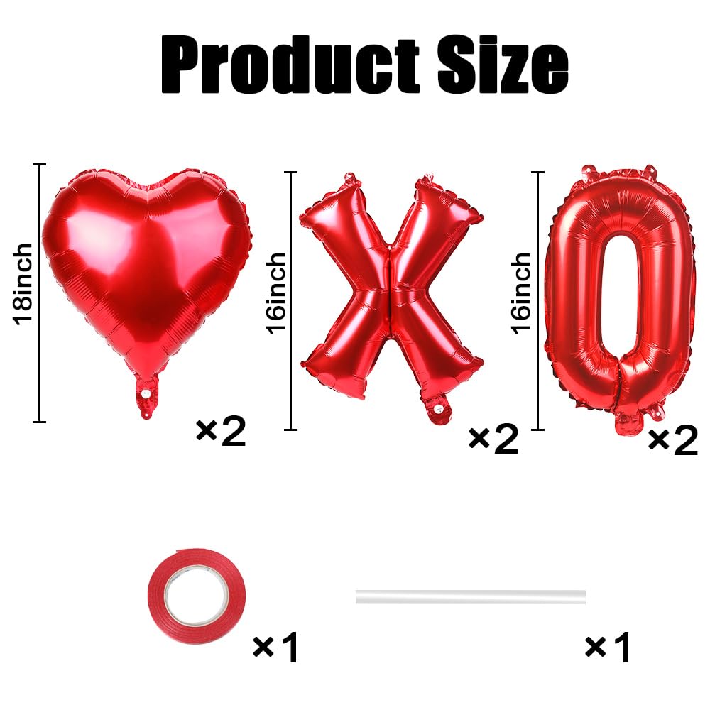 QIHOMPIB 16-inch red X balloon perfect for festive signage and tables.