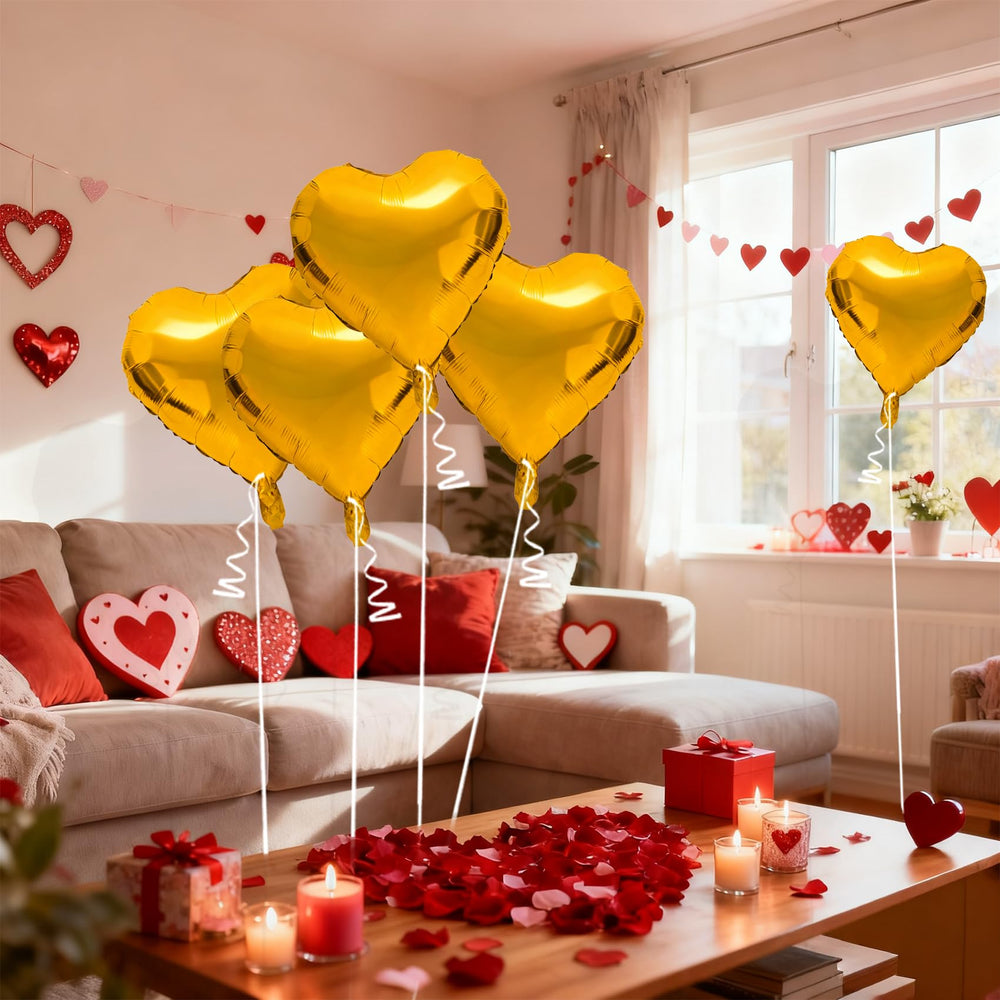 QIHOMPIB gold heart balloon enhances Galentines Day party setups