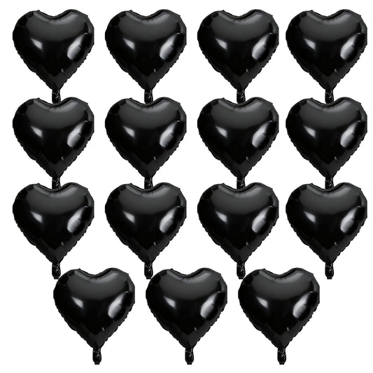 QIHOMPIB black heart balloon 18 inch adds chic romance for celebrations.