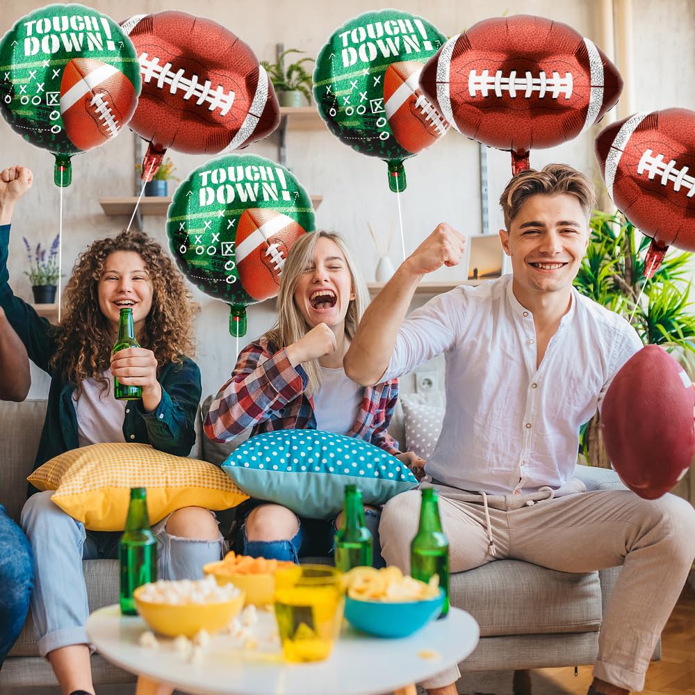 QIHOMPIB football balloons stadium decor showing a sporty vibe.