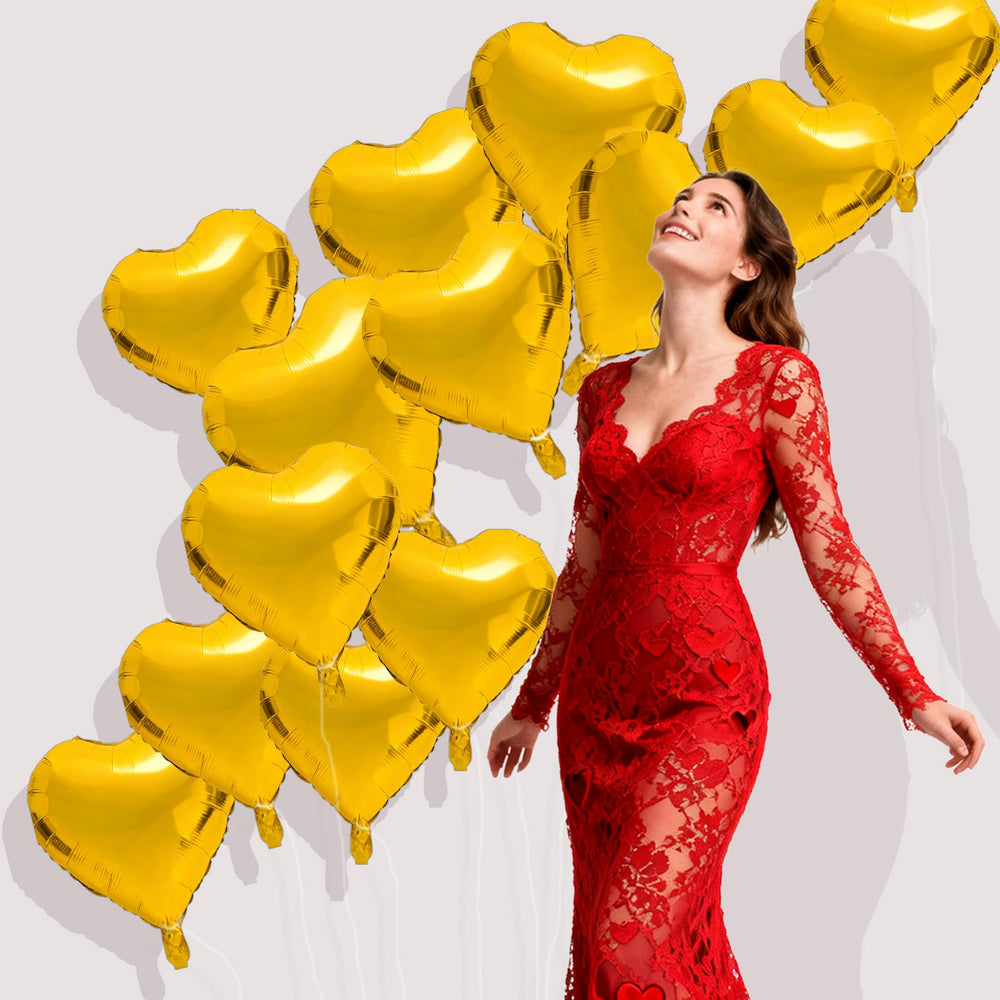 QIHOMPIB heart-shaped balloon adds sparkle to weddings and anniversaries