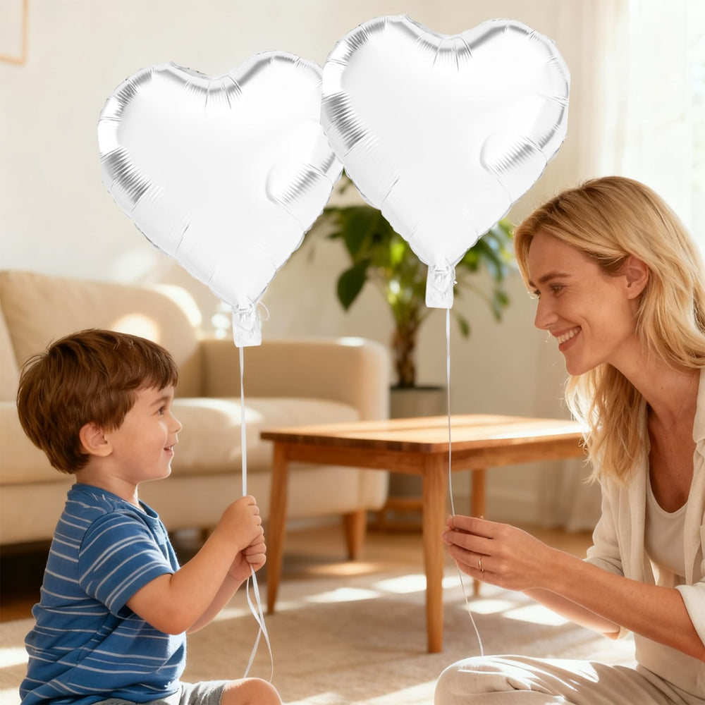 QIHOMPIB heart balloons for home or office decor and Galentines mood.
