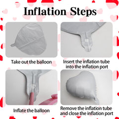 QIHOMPIB 18 inch hearts suit birthdays and special occasions.