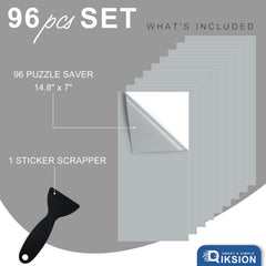 QIKSION 96-sticker pack keeps 16x1000 puzzles organized for display and sharing.